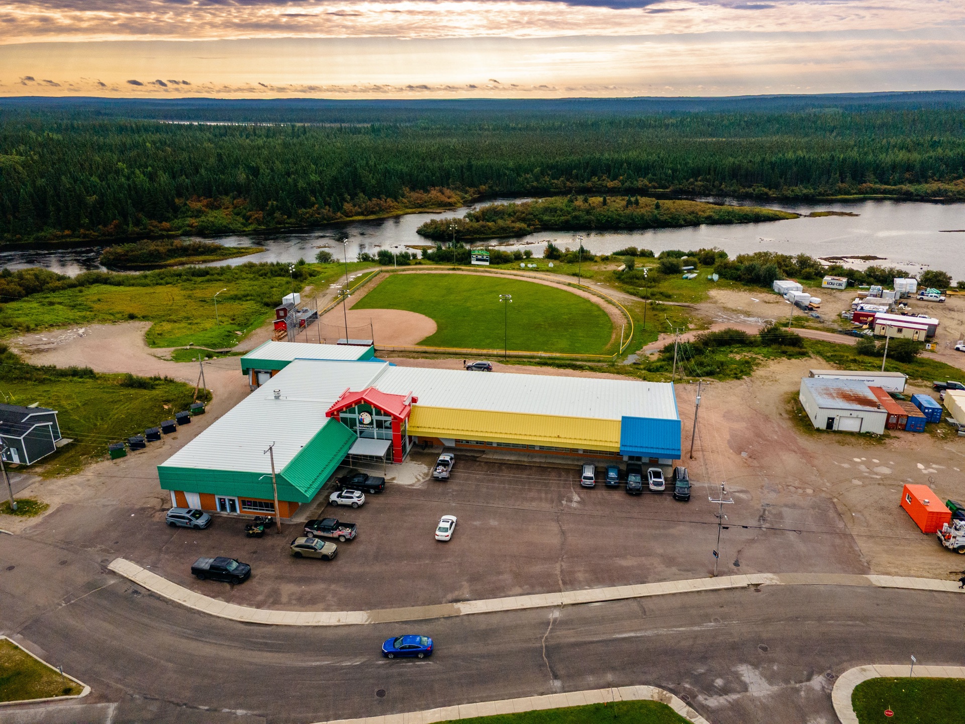 Aerial view of the Wemindji Community Store